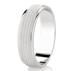 Milgrain Centre Patterned Ring