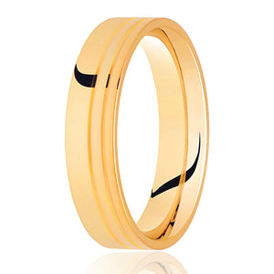 Offcentre Diamond Cut Lines Patterned Ring