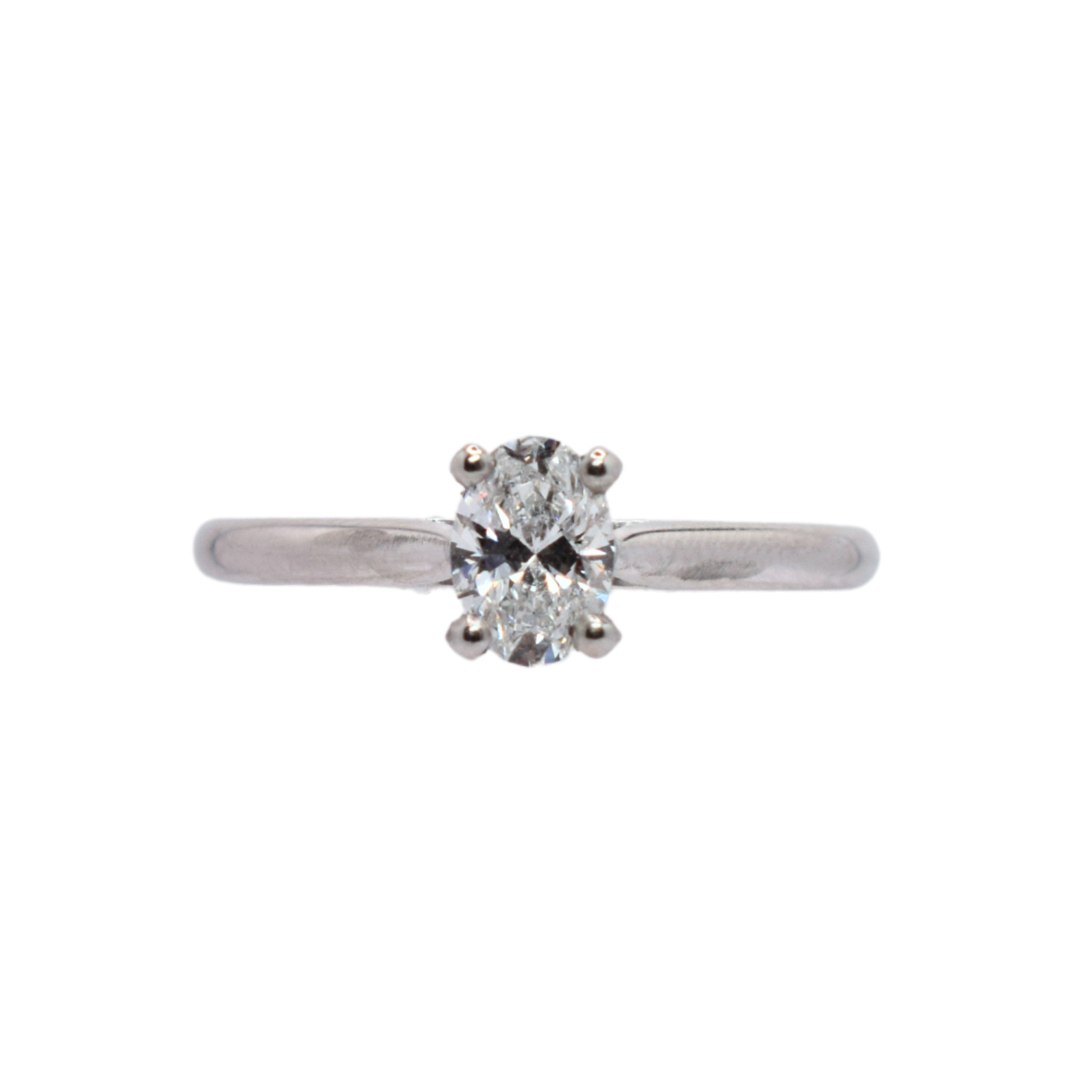 Platinum Oval Lab Grown Diamond Ring 0.50ct/D/VVS1