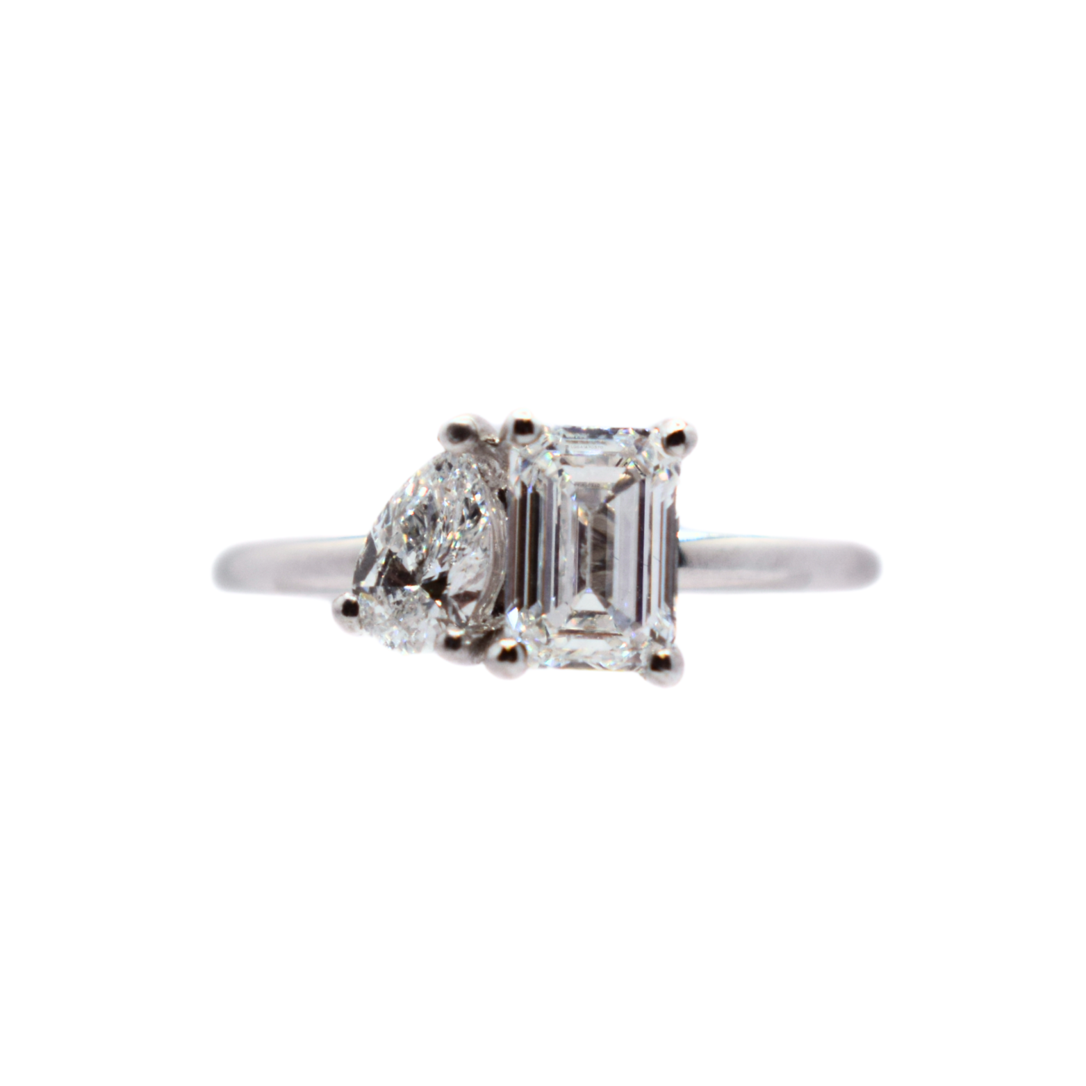 18ct White Gold Toi Et Moi Lab Grown Diamond Ring 1.32ct/E/D/VVS2