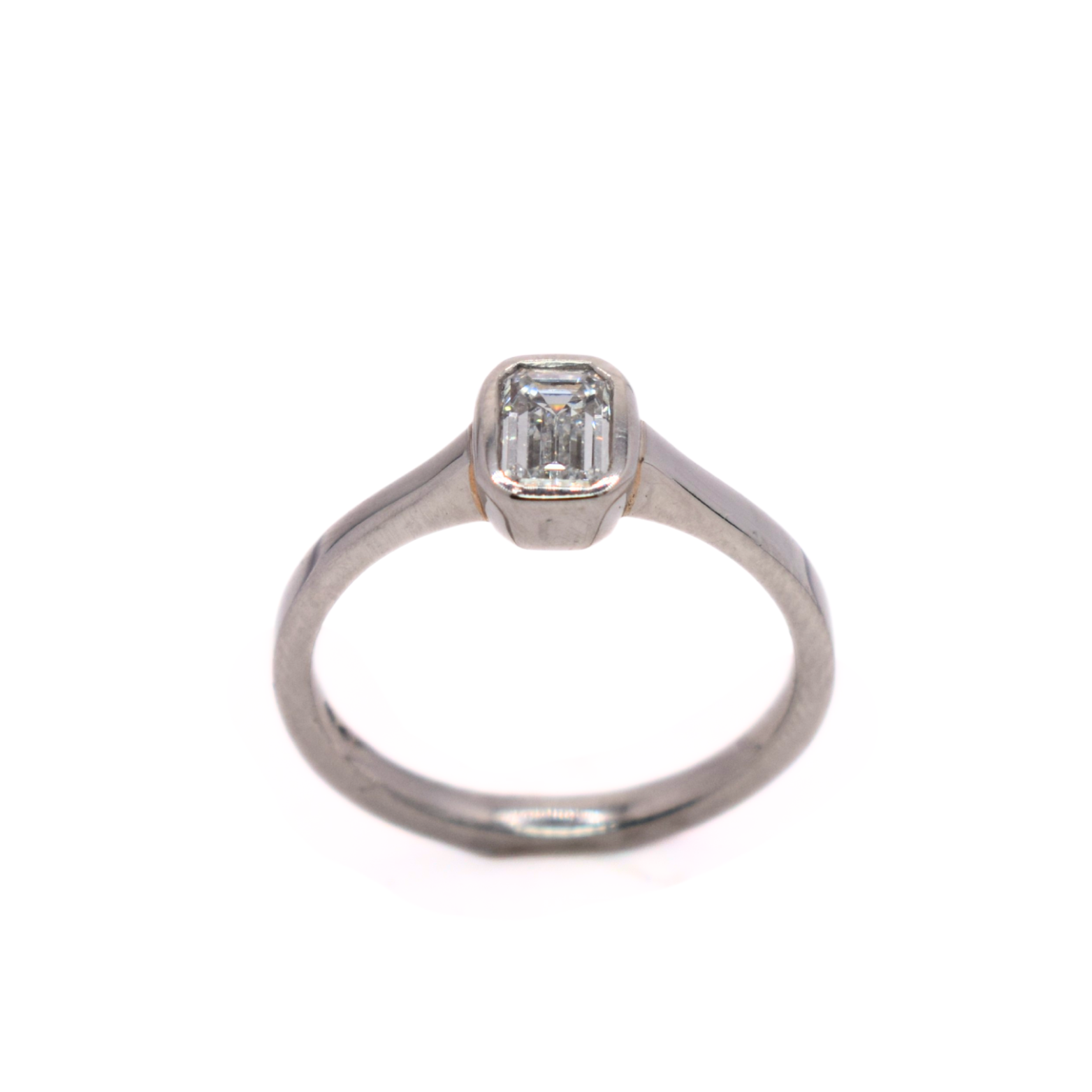 Platinum Emerald Cut Lab Grown Diamond Ring 0.70ct/D/VVS2