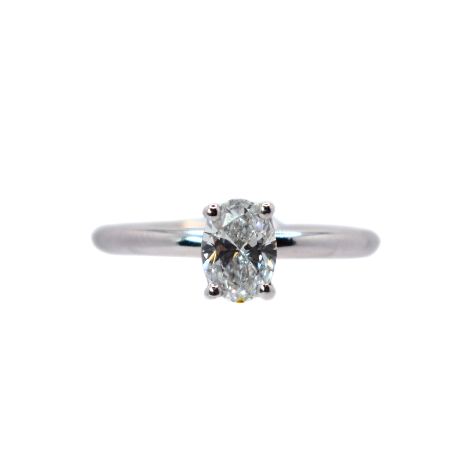 9ct White Gold Oval Lab Grown Diamond Ring 0.50ct/D/VS1