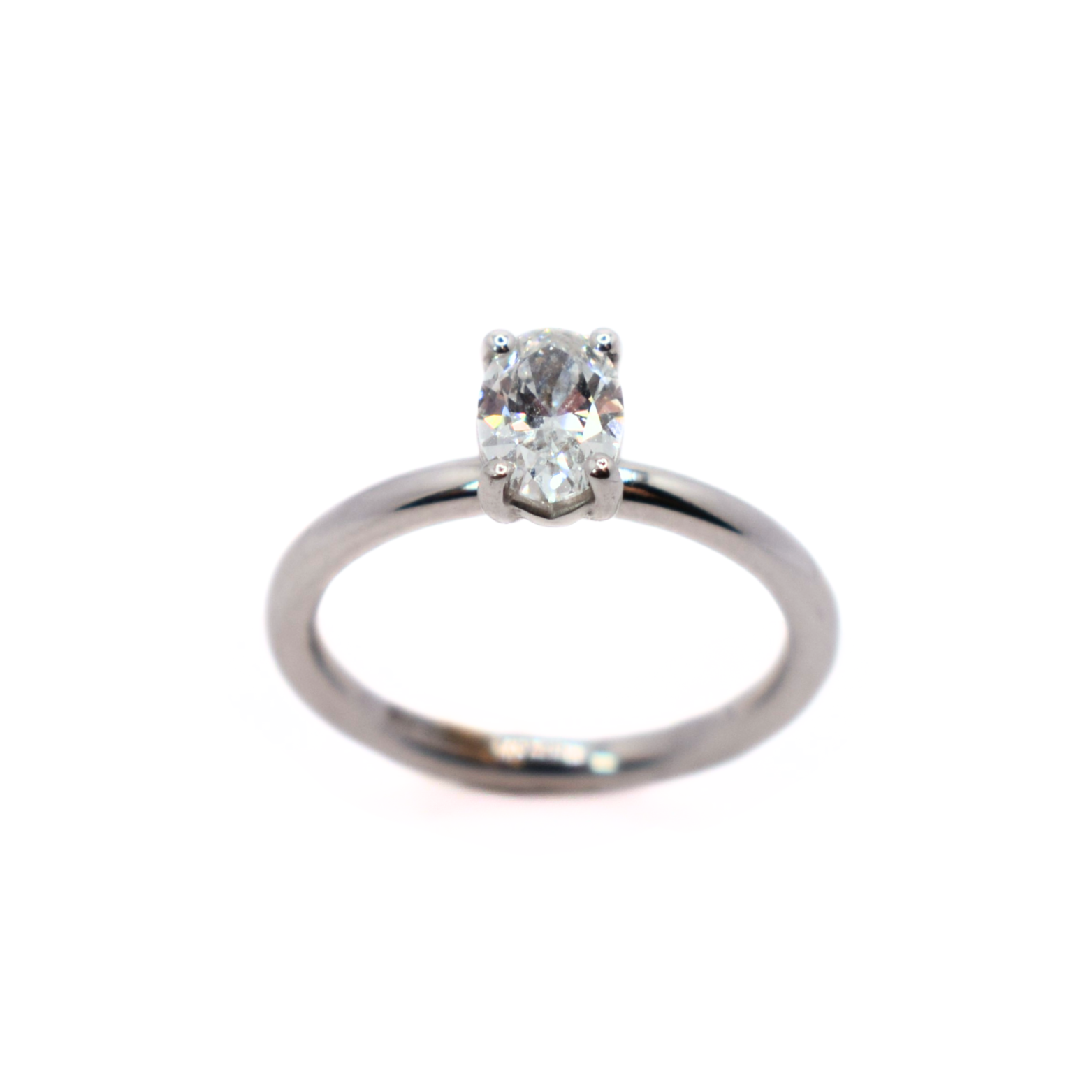 9ct White Gold Oval Lab Grown Diamond Ring 0.50ct/D/VS1