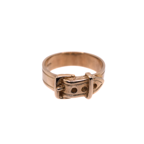 Buckle Ring In 9ct Yellow Gold