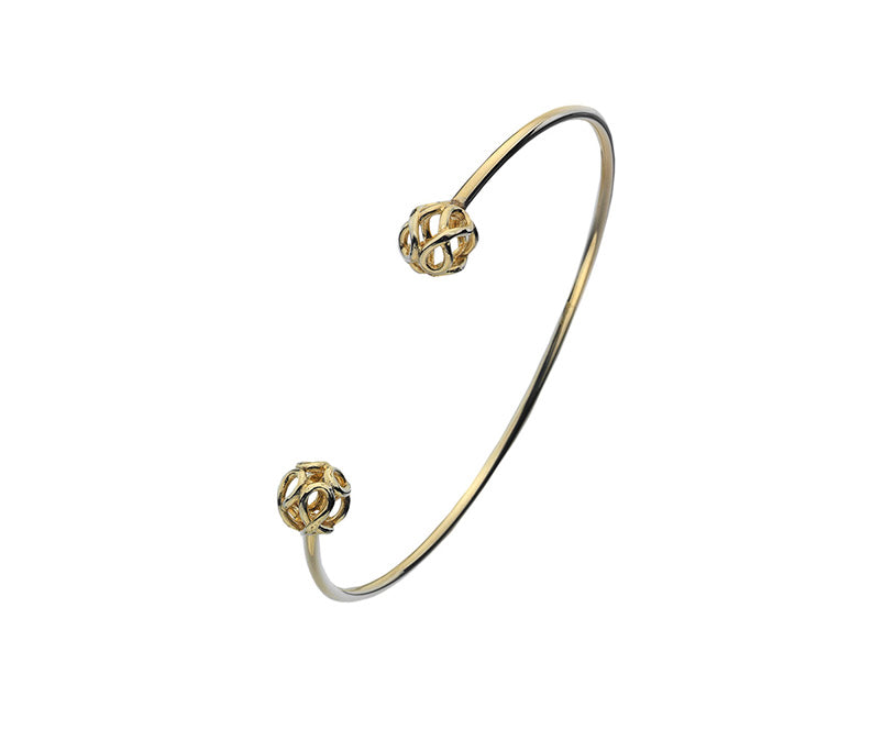 Infinity Torque Bangle in 9ct Yellow Gold