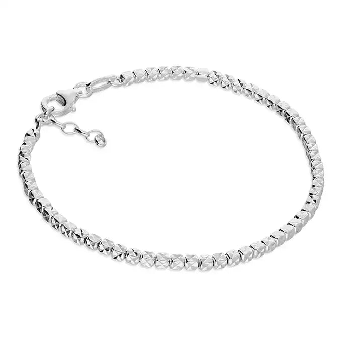 Diamond Cut Cube Bracelet