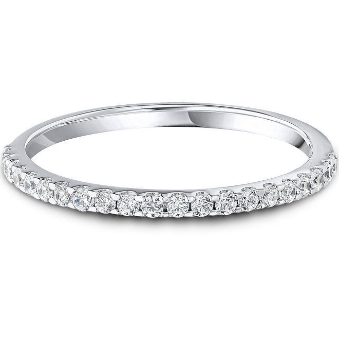 Platinum Claw Set Diamond Wedding Bands