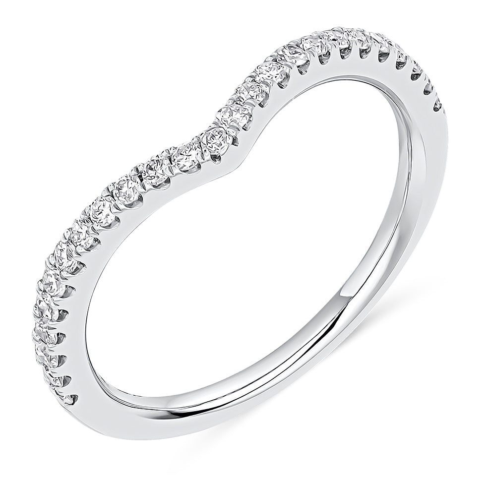 Diamond Claw Set 'V' Wishbone Band