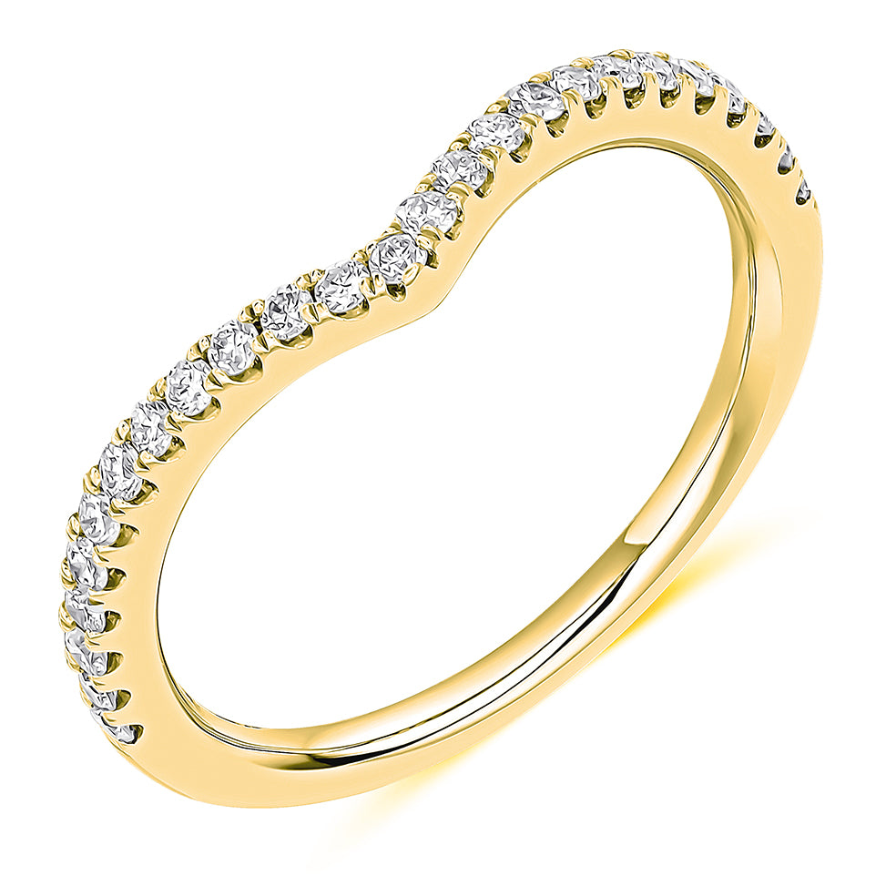 Diamond Claw Set 'V' Wishbone Band