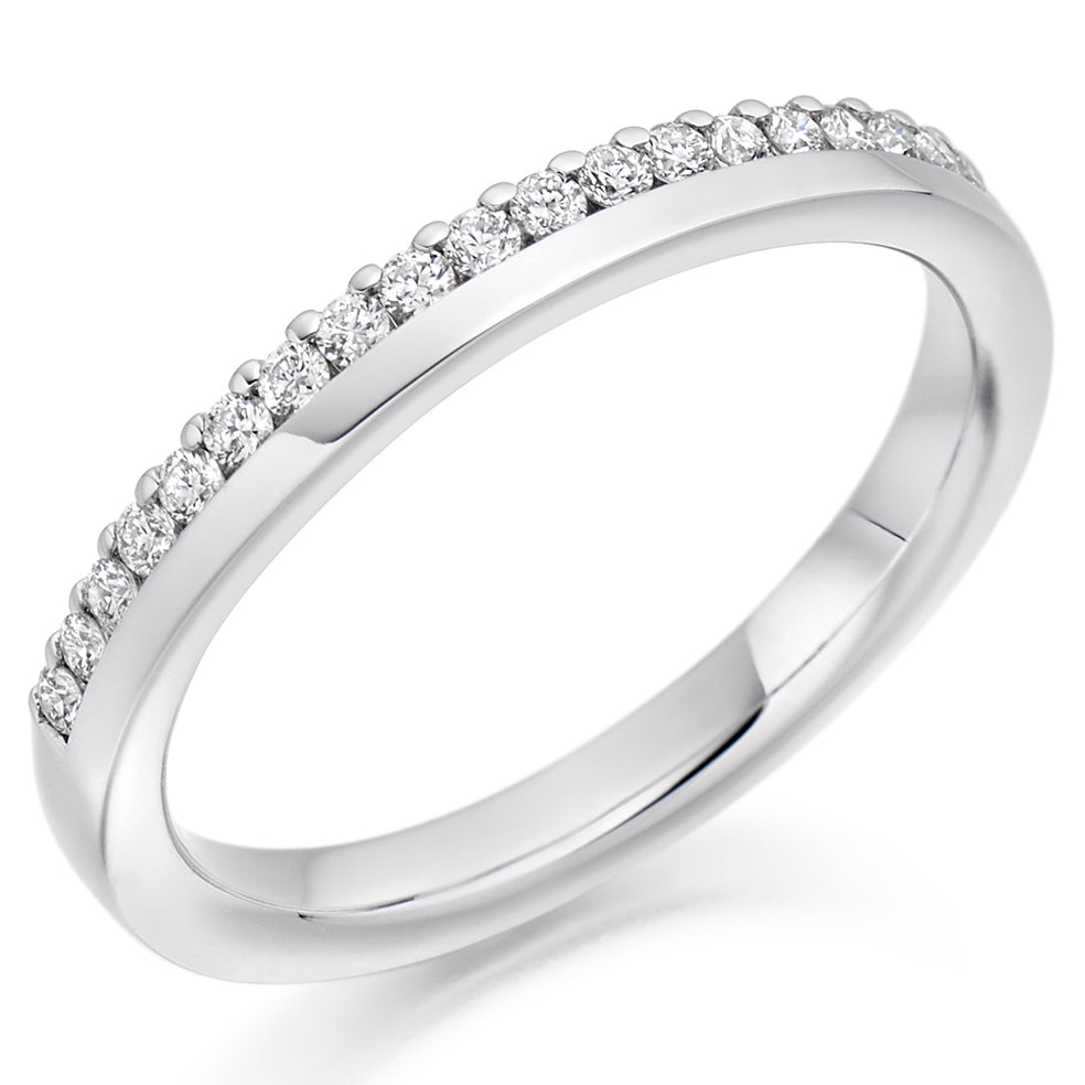 Offset Claw Set Diamond Band