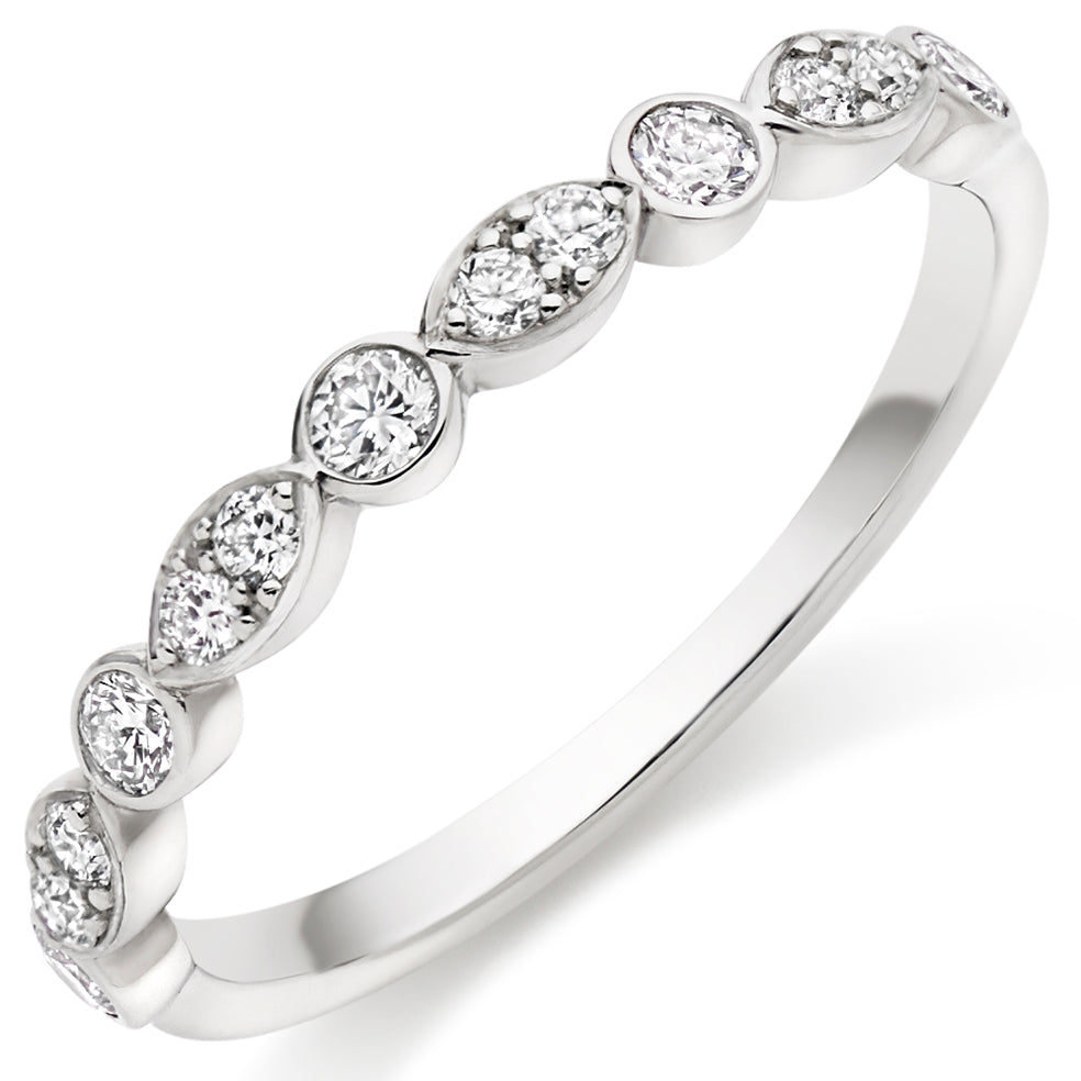 Diamond Set Vintage Inspired Band