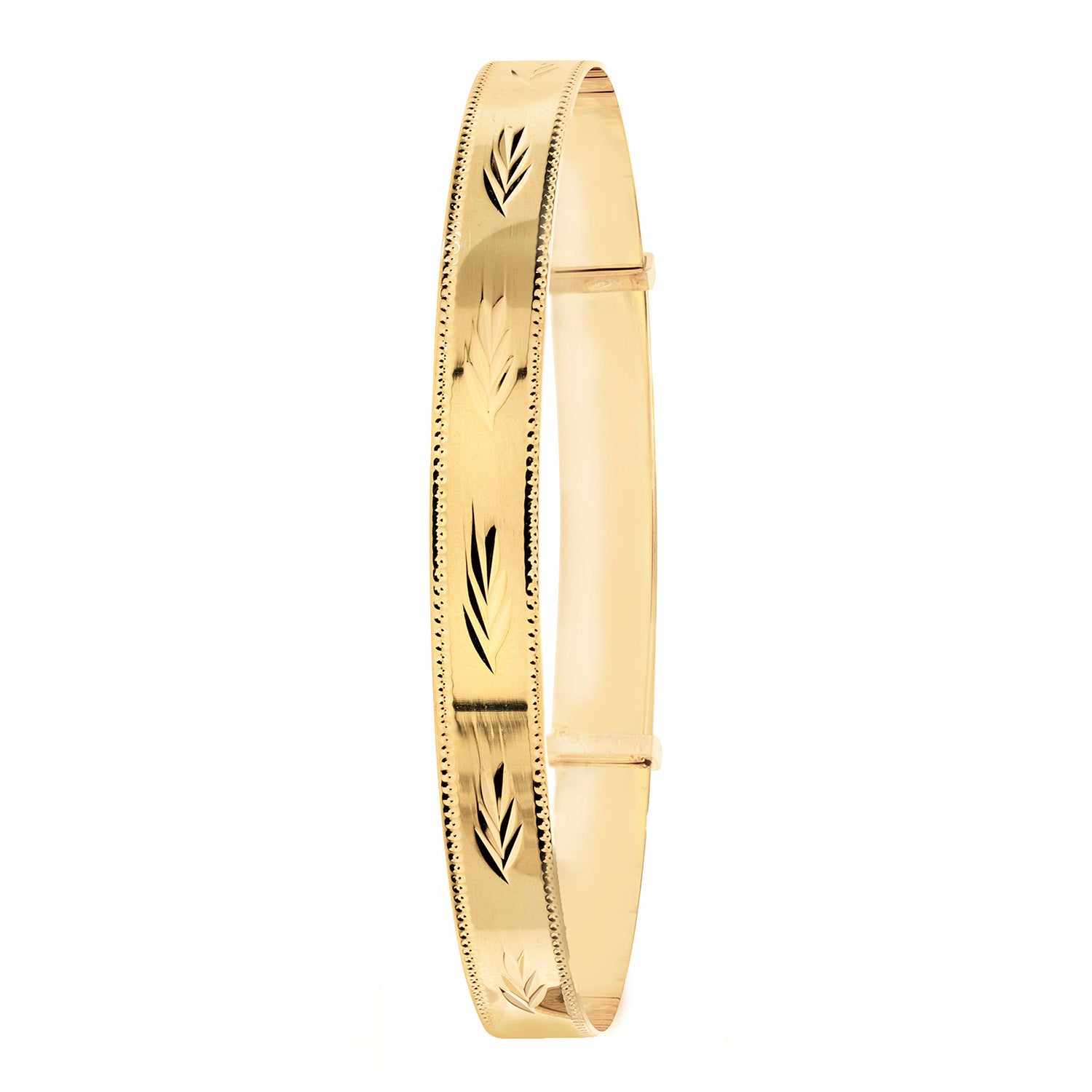 Expand Diamond Cut Bangle In 9ct Yellow Gold