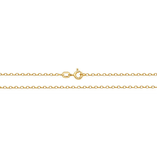 Faceted Belcher Chain in 9ct Yellow Gold