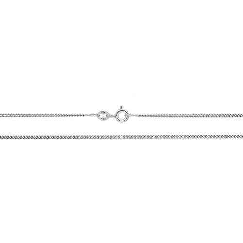 Close Curb Chain in 9ct White Gold