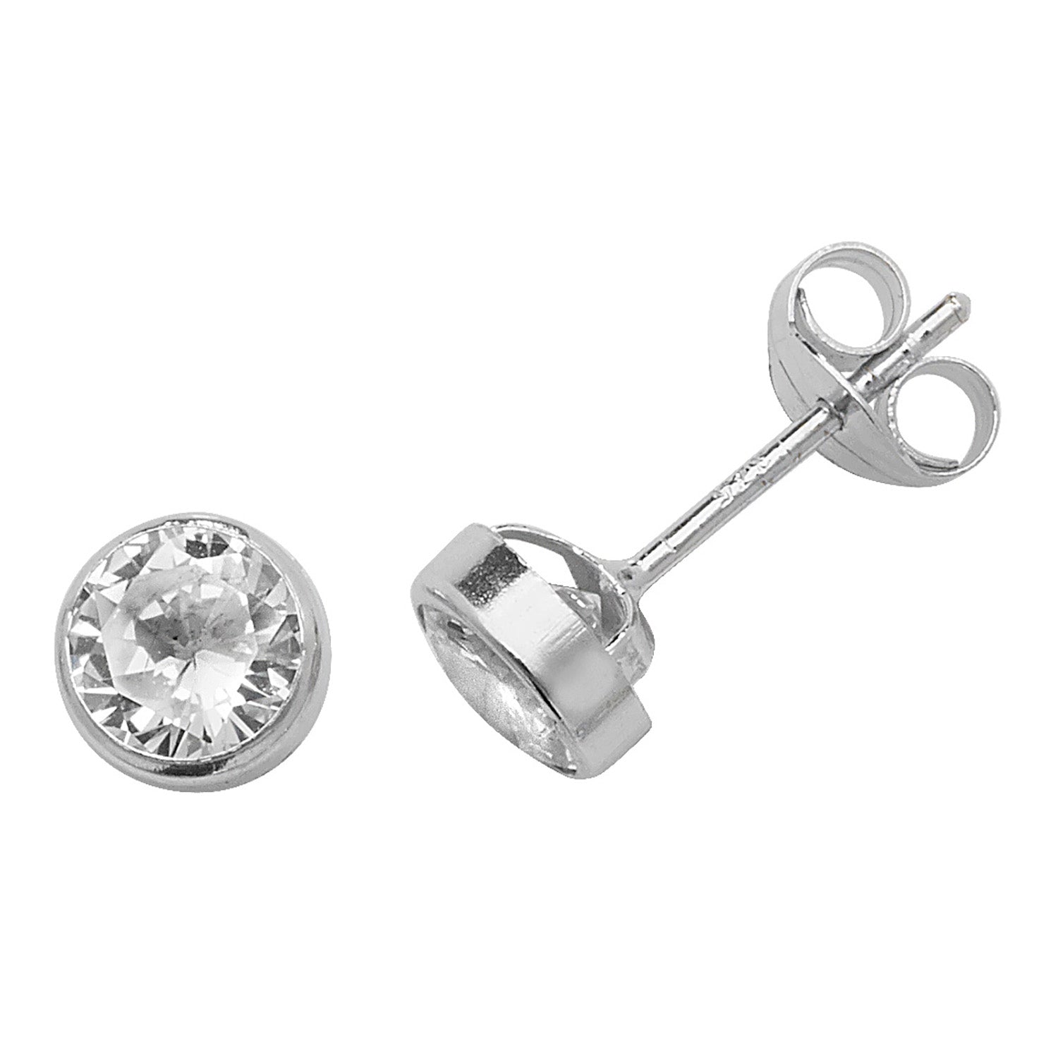 Cubic Zirconia Collette Set Stud Earrings - 9ct White Gold