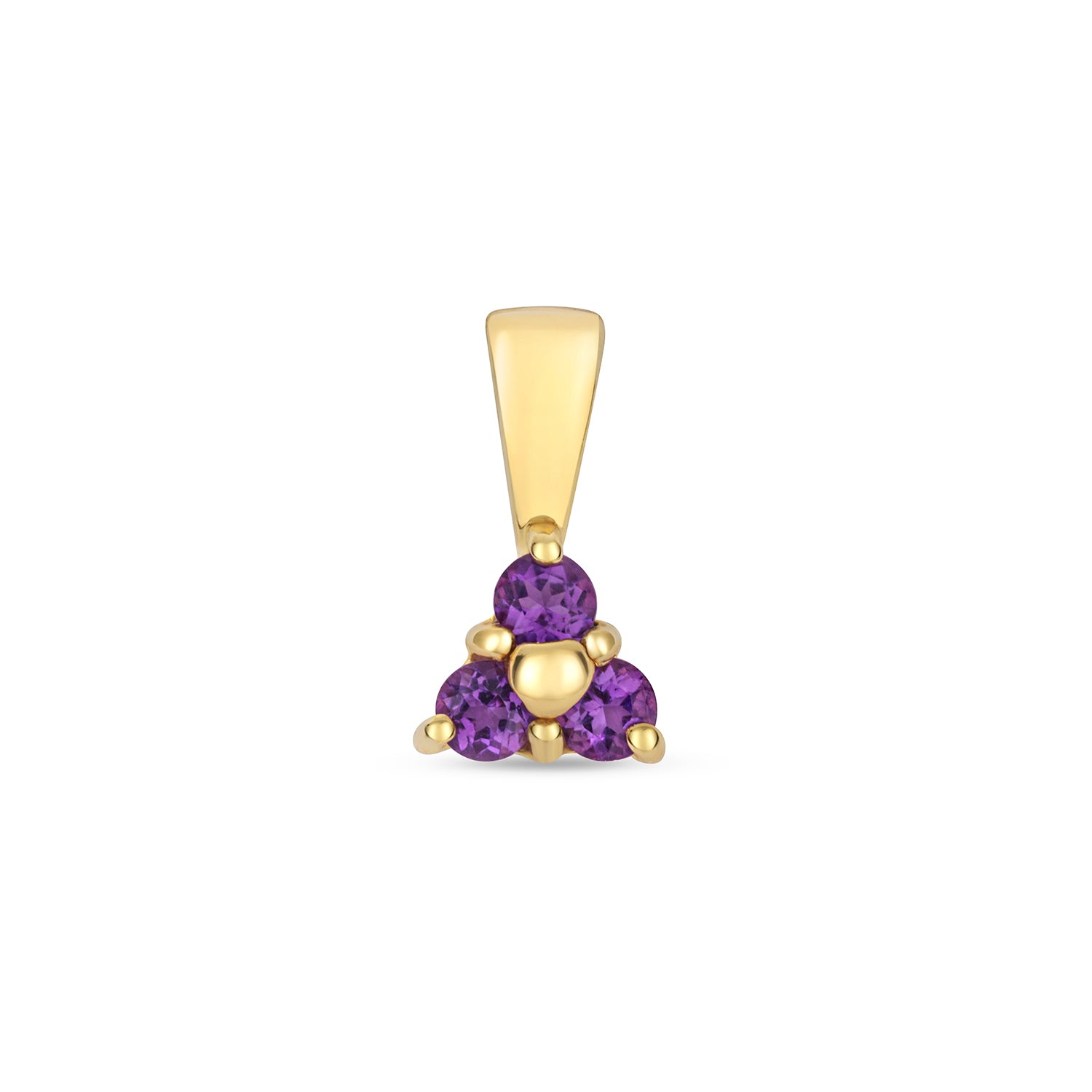 Dainty Amethyst Pendant - 9ct Yellow Gold