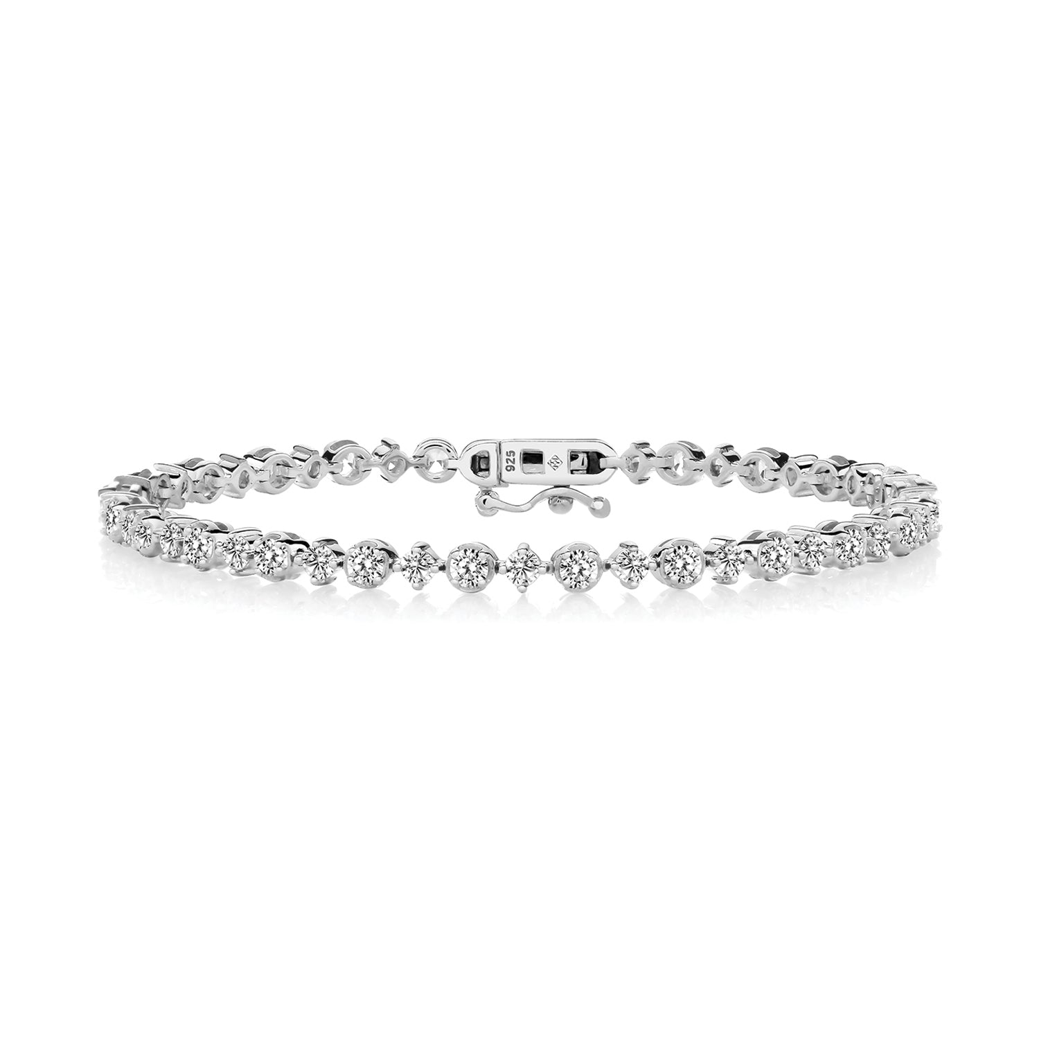 2mm & 3mm Cubic Zirconia Tennis Bracelet