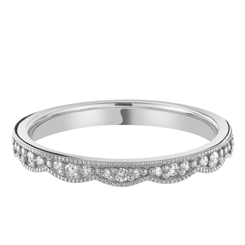 Scalloped Edge Diamond Band