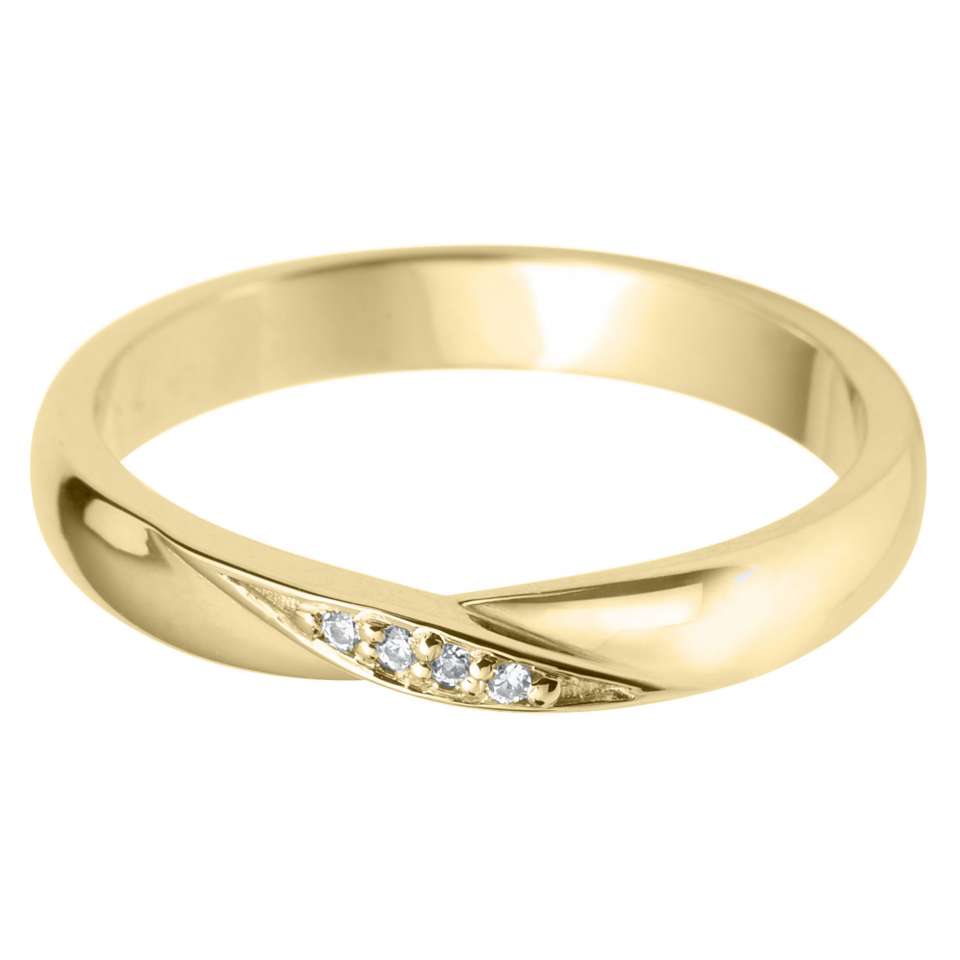 Twist Diamond Set Band