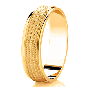 Milgrain Centre Patterned Ring