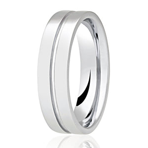 Centre Groove Patterned Ring