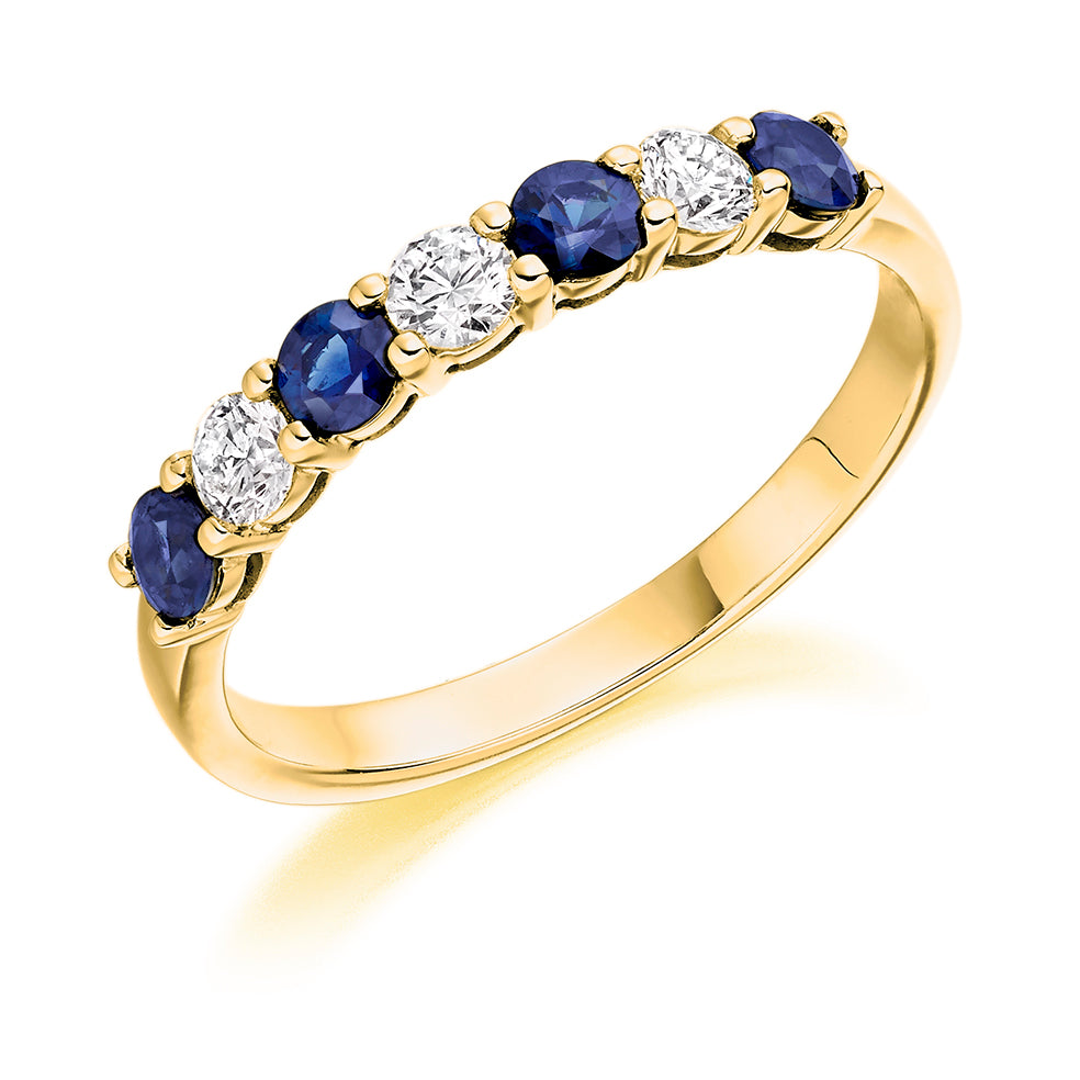 Claw Set Sapphire and Diamond Ring