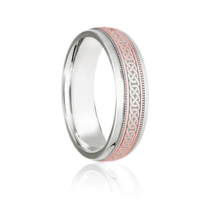 Two Tone Celtic Patterned Ring